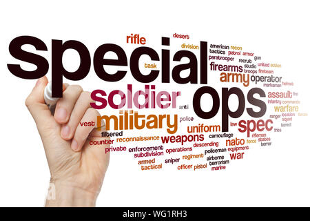 Special ops word cloud concept Stock Photo