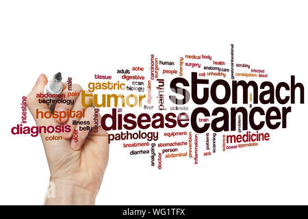 Stomach cancer word cloud concept Stock Photo