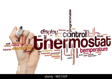 Thermostat word cloud concept Stock Photo
