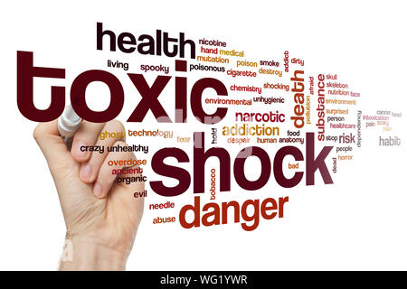 Toxic shock word cloud concept Stock Photo