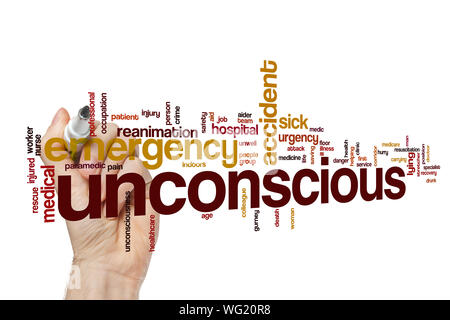 Unconscious word cloud concept Stock Photo