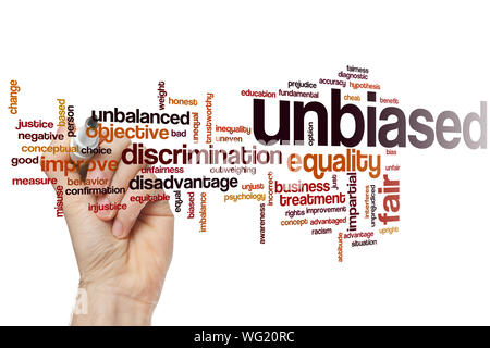 Unbiased word cloud concept Stock Photo