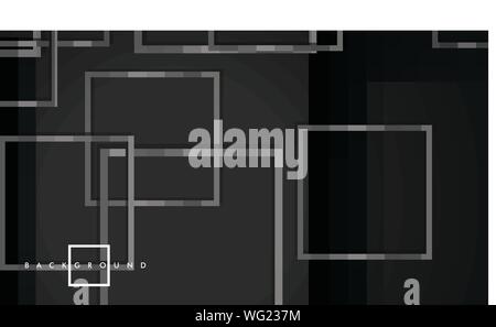 Abstract metal vector background with luxurious shiny grey square Stock Vector