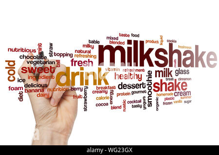 Milkshake word cloud concept Stock Photo