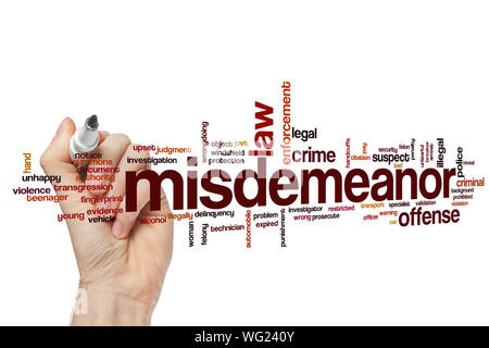 Misdemeanor word cloud concept Stock Photo