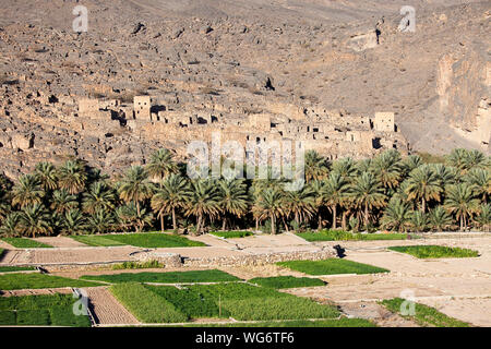 Oman Ghool village and cultures at the start of Wadi Nakhr and Wadi Ghool in the Dhakiliya region Oman Stock Photo