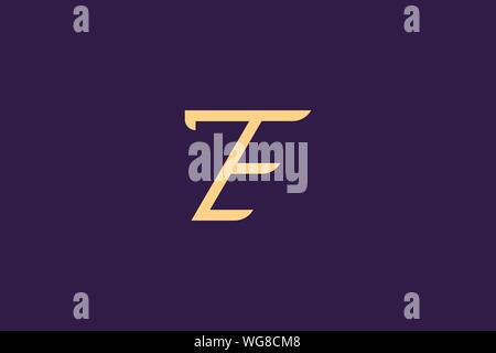 Creative Innovative Initial Letter logo ZE EZ. Minimal luxury Monogram. Professional initial design. Premium Business typeface. Alphabet symbol. Stock Vector