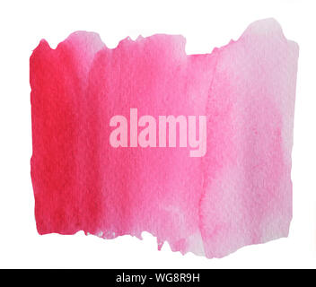 Abstract pattern red with pink color on white background , Illustration watercolor hand draw and painted on paper Stock Photo