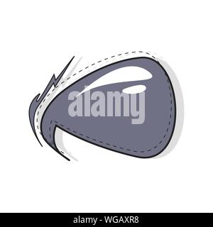 Cloud speech bubble for thought in comic book. Speech bubble communication, thought box for comic, book, speak pop art style comic empty cloud illustr Stock Vector