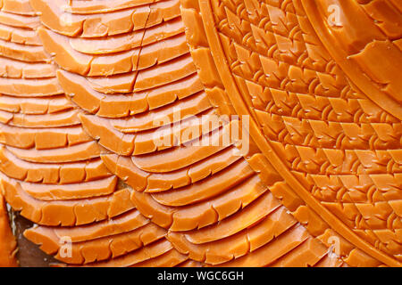 Carving or sculpting for Thai traditional candle parade festival in Ubon Ratchathani, Thailand. Stock Photo