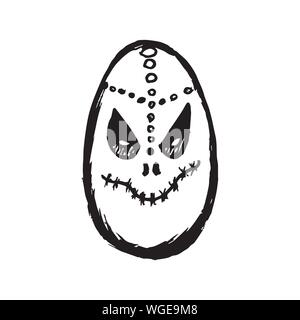 Calavera - Dia de los muertos - Egg Shaped Skull Stock Vector