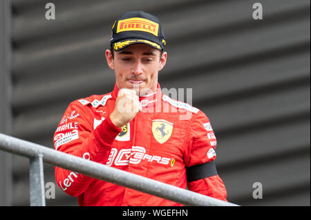 Spa, Belgium. 01st Sep, 2019. SPA - FIA Formula 1 Grand Prix Belgium, Football, FIA Formula 1, Circuit de Spa-Francorchamps, 01-09-2019, Ferrari driver Charles Leclerc Credit: Pro Shots/Alamy Live News Stock Photo