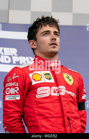 Spa, Belgium. 01st Sep, 2019. SPA - FIA Formula 1 Grand Prix Belgium, Football, FIA Formula 1, Circuit de Spa-Francorchamps, 01-09-2019, Ferrari driver Charles Leclerc Credit: Pro Shots/Alamy Live News Stock Photo