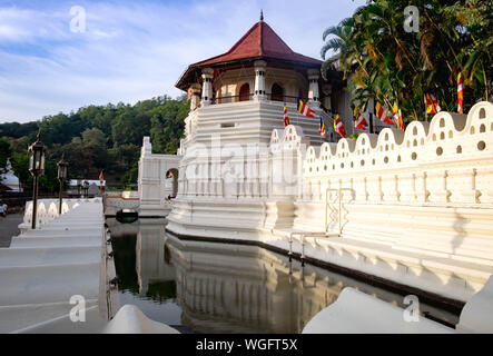 KANDY/ SRI LANKA, AUGUST 04-2019: Famous Buddha Temple of the Sacred Tooth Relic at Kandy,Sri Lanka -UNESCO World Heritage Site. This one of the famou Stock Photo