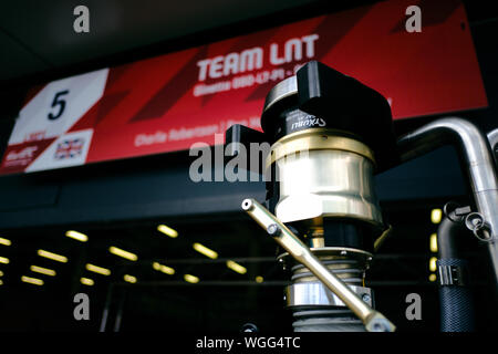 Towcester, Northamptonshire, UK. 1st September 2019. Team LNT (GBR) fuel pump during the 2019 FIA 4 Hours of Silverstone World Endurance Championship at Silverstone Circuit. Photo by Gergo Toth / Alamy Live News Stock Photo