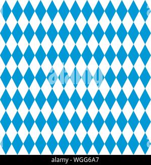 Bavarian flag seamless pattern for oktoberfest Stock Vector