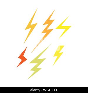 Lightning bolt Flash vector icon. Bolt of lightning vector design image Stock Vector