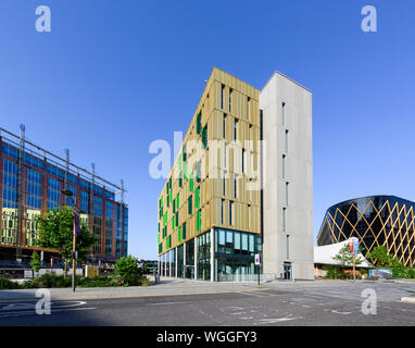 Modern architecture - The Core offfice & event building at Newcastle Helix the  Science City in Newcastle upon Tyne developed by Newcastle University Stock Photo