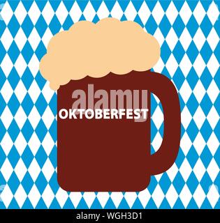 Bavarian flag seamless pattern for oktoberfest and beer Stock Vector