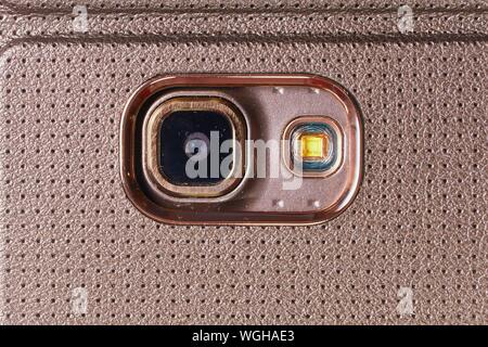 Phone camera closeup Stock Photo