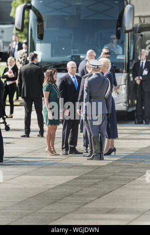 Warsaw, Mazovia, Poland. 1st Sep, 2019. Mike Pence, Vicepresident of the United States of America, in the celebrations in Warsaw of the 80th anniversary of the outbreak of the World War II Credit: Celestino Arce Lavin/ZUMA Wire/Alamy Live News Stock Photo