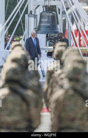 Warsaw, Mazovia, Poland. 1st Sep, 2019. Mike Pence, Vicepresident of the United States of America, in the celebrations in Warsaw of the 80th anniversary of the outbreak of the World War II Credit: Celestino Arce Lavin/ZUMA Wire/Alamy Live News Stock Photo