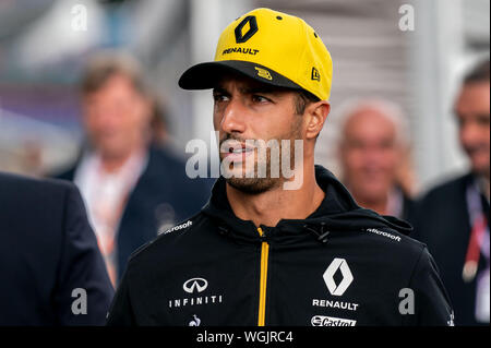 Spa, Belgium. 01st Sep, 2019. SPA - FIA Formula 1 Grand Prix Belgium, Football, FIA Formula 1, Circuit de Spa-Francorchamps, 01-09-2019, Renault driver Daniel Ricciardo Credit: Pro Shots/Alamy Live News Stock Photo