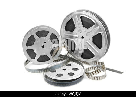 A vintage reel of cine film in a metal canister Stock Photo - Alamy