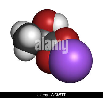 Sodium lactate, chemical structure. 3D rendering Stock Photo - Alamy