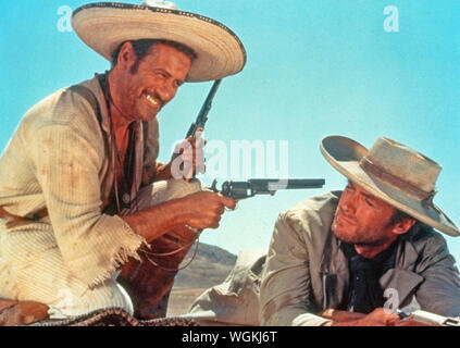 THE GOOD, THE BAD AND THE UGLY 1966 United Artists film with Clint Eastwood at right and Eli Wallach