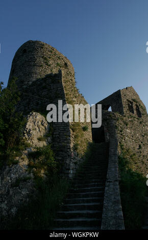 Srebrenik Fortress is Bosnia's medieval castle, first time in history mentioned in 1333 as birth place of Bosnian king Kotromanic . Stock Photo