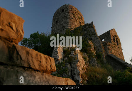 Srebrenik Fortress is Bosnia's medieval castle, first time in history mentioned in 1333 as birth place of Bosnian king Kotromanic . Stock Photo