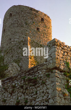 Srebrenik Fortress is Bosnia's medieval castle, first time in history mentioned in 1333 as birth place of Bosnian king Kotromanic . Stock Photo