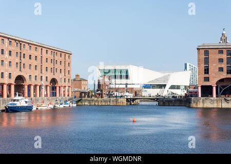 The Museum of Liverpool from Royal Albert Dock, Liverpool Waterfront, Liverpool, Merseyside, England, United Kingdom Stock Photo