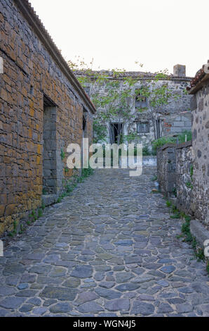 Interesting architecture in Romanou village, Lemnos island, Greece Stock Photo
