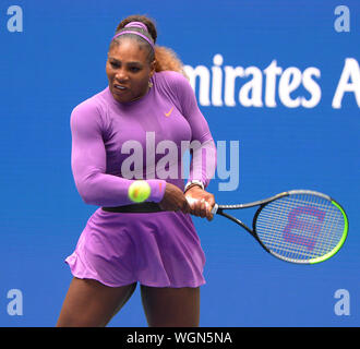 New York, USA. 01st Sep, 2019. New York Flushing Meadows US Open 2019 01/09/19 Day 7 Serena Williams (USA) in fourth round match Photo Anne Parker International Sports Fotos Ltd/Alamy Live News Stock Photo