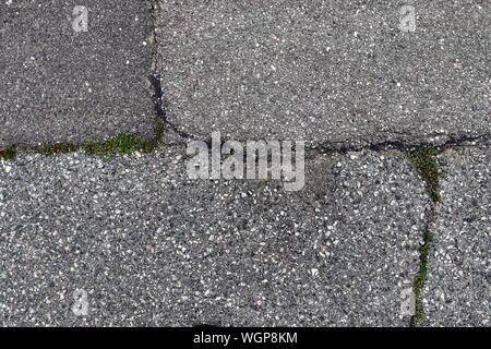 Detailed close up view on asphalt texture on different roads and streets Stock Photo