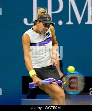 Flushing, Queens, NY, USA. 1st Sep, 2019. Madison Keys (USA) loses to Elina Svitolina (UKR) 7-6, 6-4, at the US Open being played at Billie Jean King National Tennis Center in Flushing, Queens, NY. © Jo Becktold/CSM/Alamy Live News Stock Photo