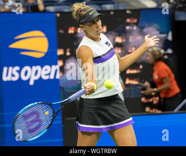 Flushing, Queens, NY, USA. 1st Sep, 2019. Madison Keys (USA) loses to Elina Svitolina (UKR) 7-6, 6-4, at the US Open being played at Billie Jean King National Tennis Center in Flushing, Queens, NY. © Jo Becktold/CSM/Alamy Live News Stock Photo