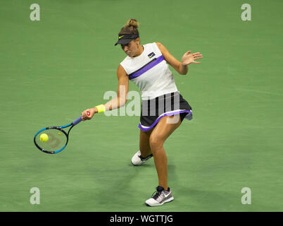 Flushing, Queens, NY, USA. 1st Sep, 2019. Madison Keys (USA) loses to Elina Svitolina (UKR) 7-6, 6-4, at the US Open being played at Billie Jean King National Tennis Center in Flushing, Queens, NY. © Jo Becktold/CSM/Alamy Live News Stock Photo