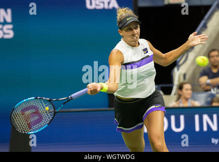 Flushing, Queens, NY, USA. 1st Sep, 2019. Madison Keys (USA) loses to Elina Svitolina (UKR) 7-6, 6-4, at the US Open being played at Billie Jean King National Tennis Center in Flushing, Queens, NY. © Jo Becktold/CSM/Alamy Live News Stock Photo