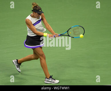 Flushing, Queens, NY, USA. 1st Sep, 2019. Madison Keys (USA) loses to Elina Svitolina (UKR) 7-6, 6-4, at the US Open being played at Billie Jean King National Tennis Center in Flushing, Queens, NY. © Jo Becktold/CSM/Alamy Live News Stock Photo