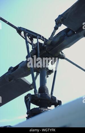 Bell UH-1H (Huey), rotor assembly.  Air Mobility Command Museum, Dover AFB, Dover, Delaware Stock Photo