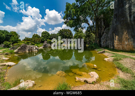 The Stone forest in Kunming, China Stock Photo