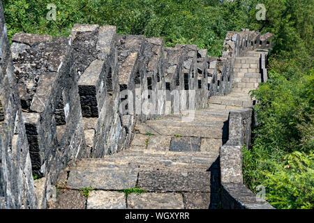 Great Wall ruins near Fenghuang city, China Stock Photo