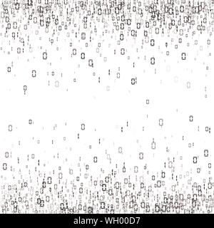 Binary code background. Digital data stream. Matrix. Vector illustration isolated on white background Stock Vector