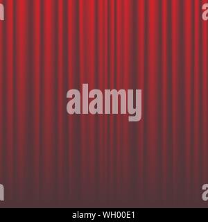 Red theater curtain. Background for banner or poster. Vector illustration Stock Vector