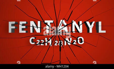 Fentanyl, an opiate drug widely used in the western world Stock Photo