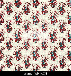 abstract objects with hearts on a light background seamless vector pattern wallpaper Stock Vector