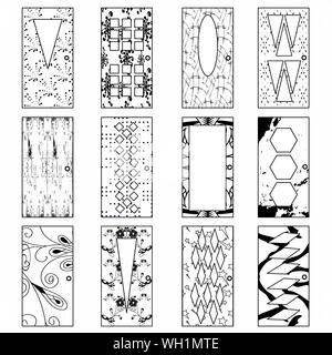 doors, monochrome vector illustration of a collection of symbols Stock Vector